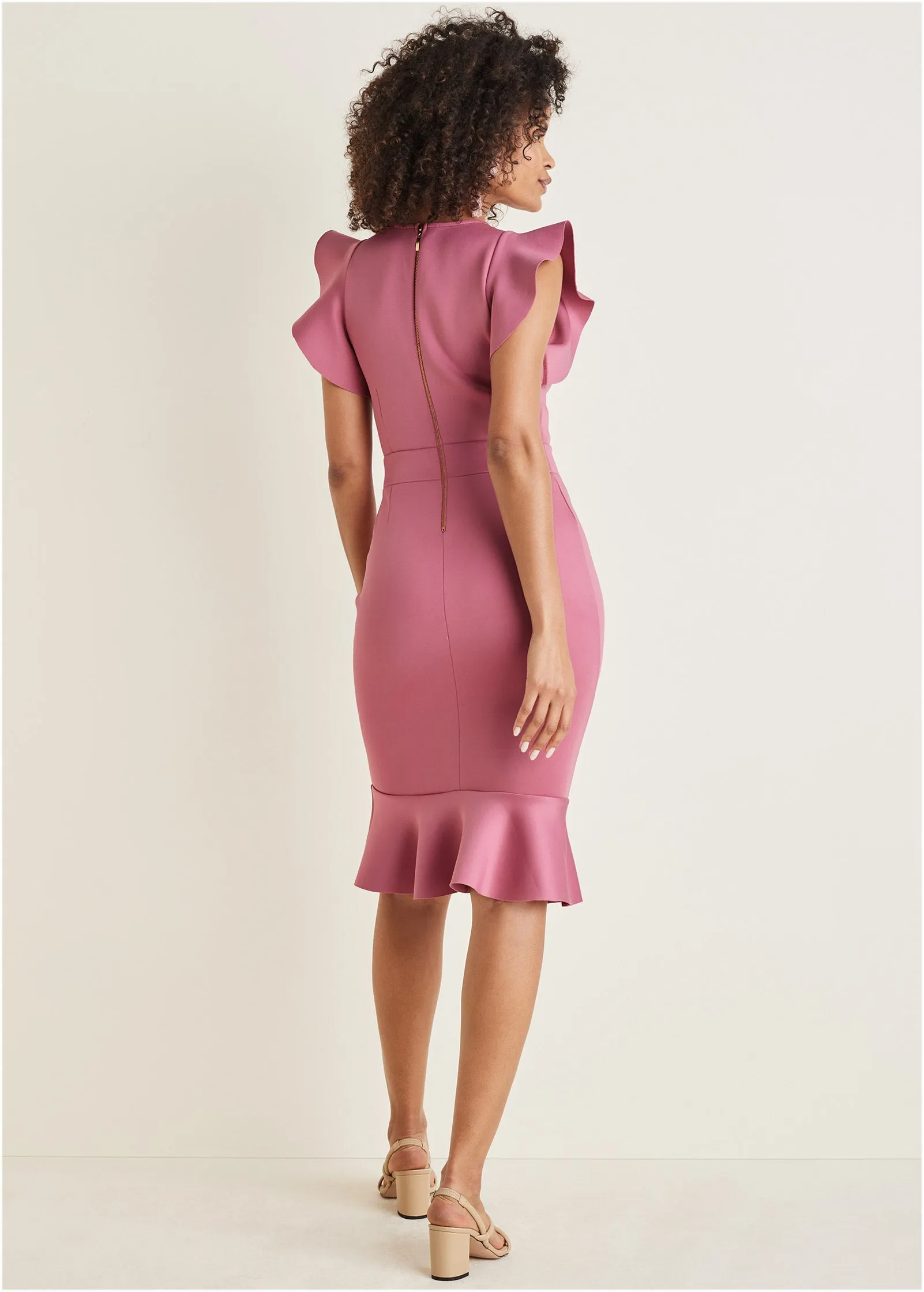 Ruffle Detail Dress - Heather Rose