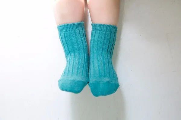 RunRun Blue Ribbed Socks