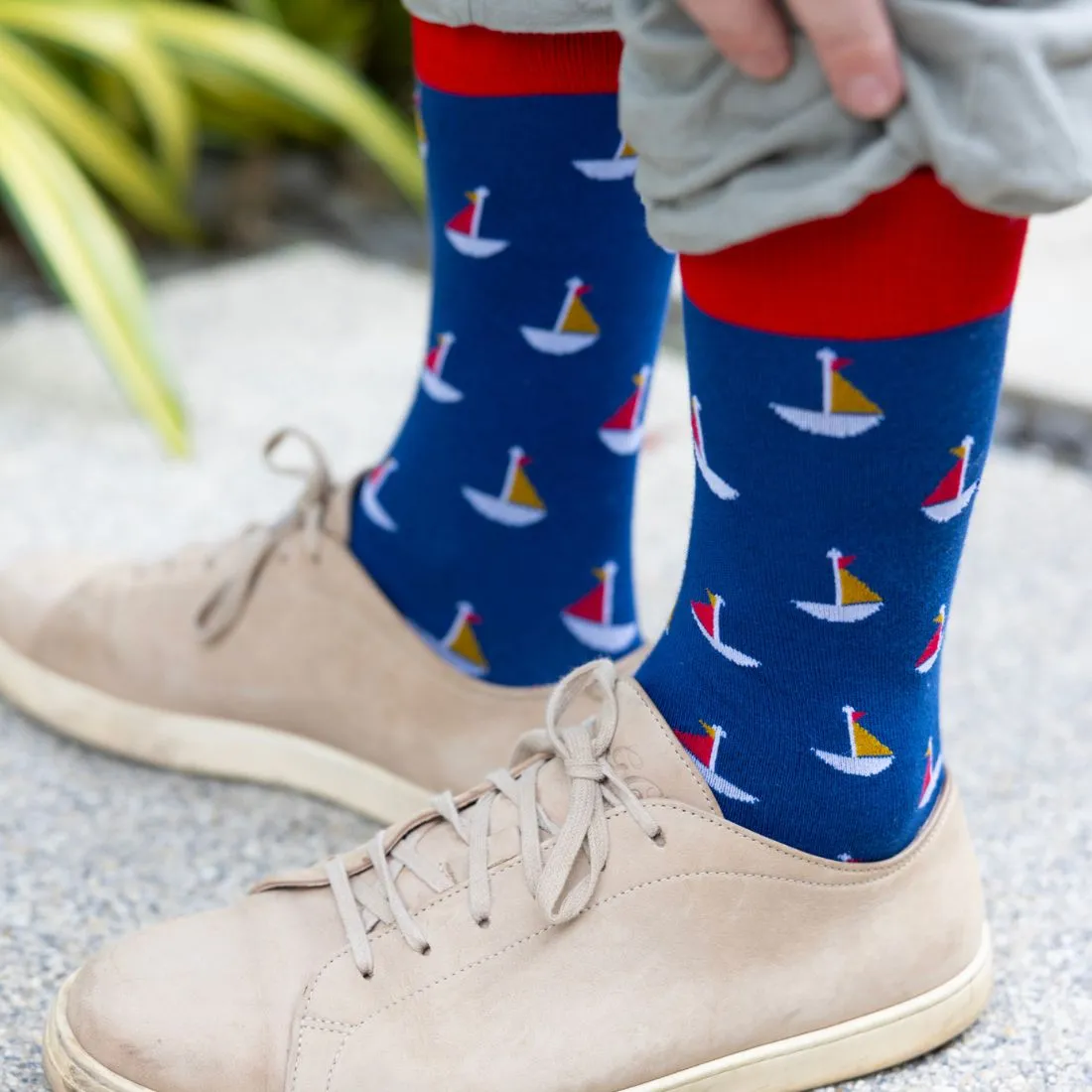 Sailing Boat Bamboo Socks