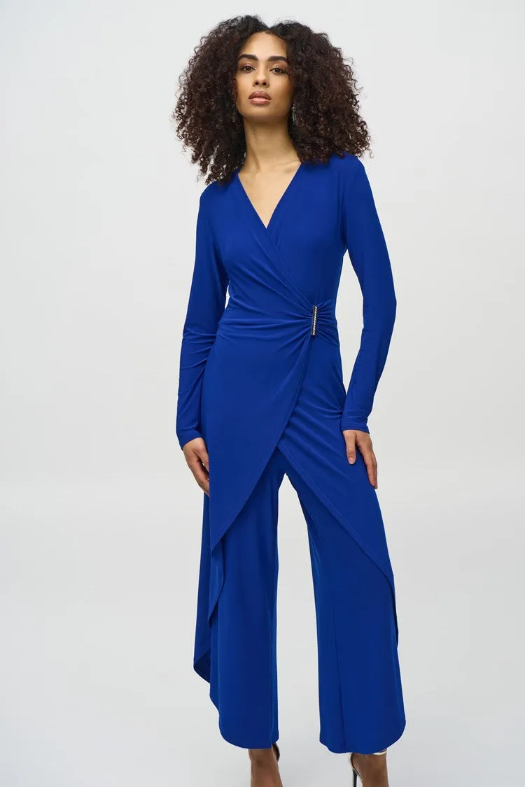 Silky Knit Wrap Culotte 244155Jumpsuit