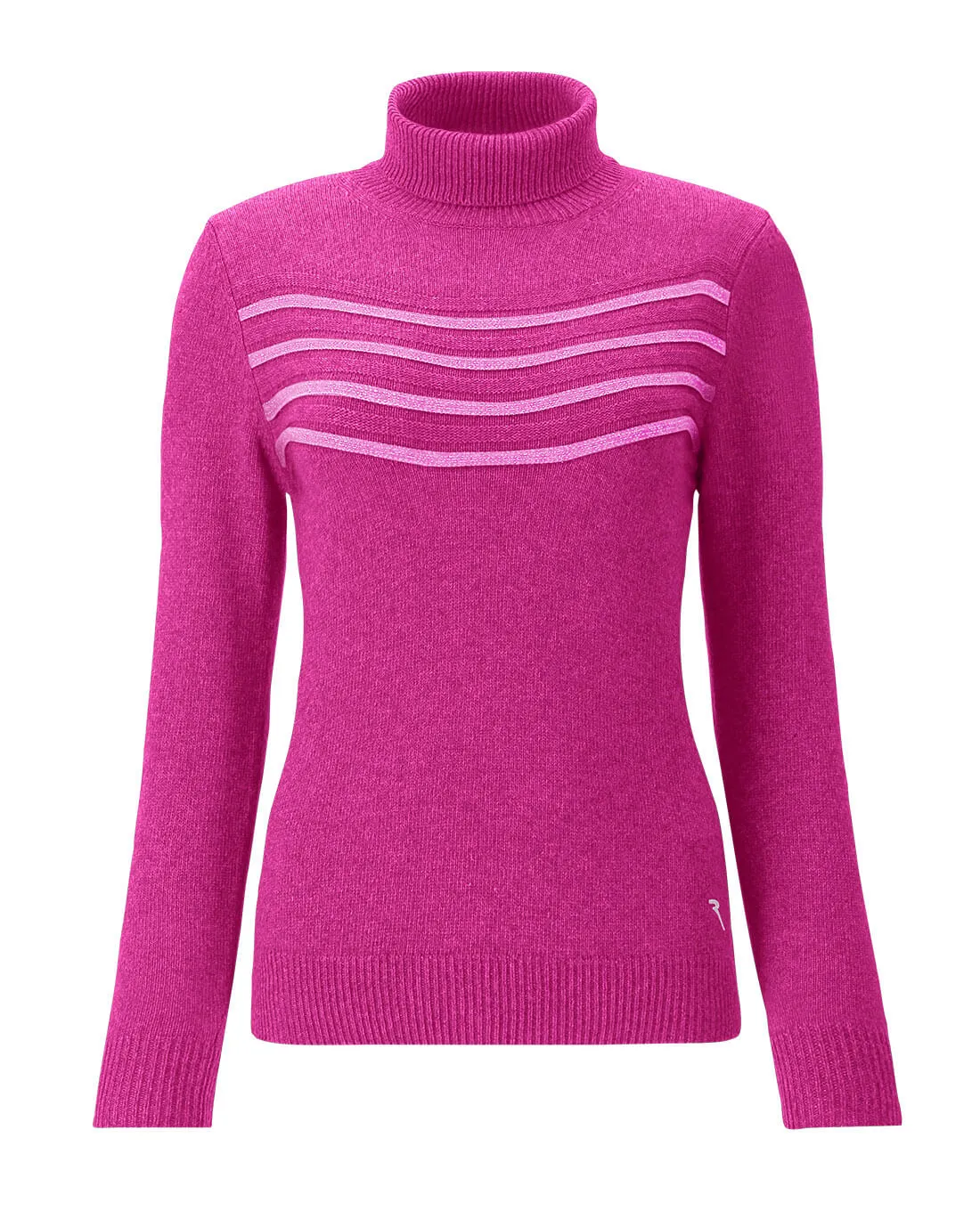 SIZE 12 - CHERVO Nervi Cashmere Roll-neck Jumper Purple Rose