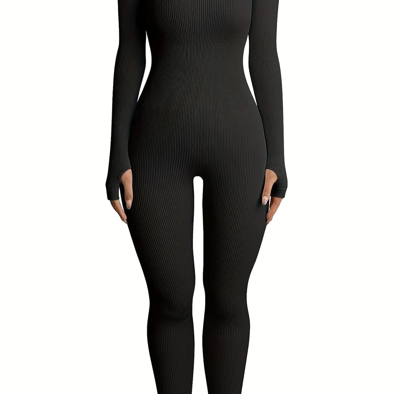 Sleek Solid Shaping Jumpsuit Slim  Sculpt Your Silhouette