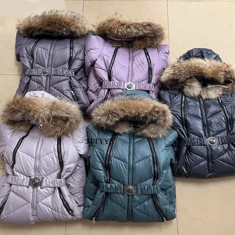 Snow One Piece For Women Jumpsuit Ski Clothes Winter Jackets Hooded Parka