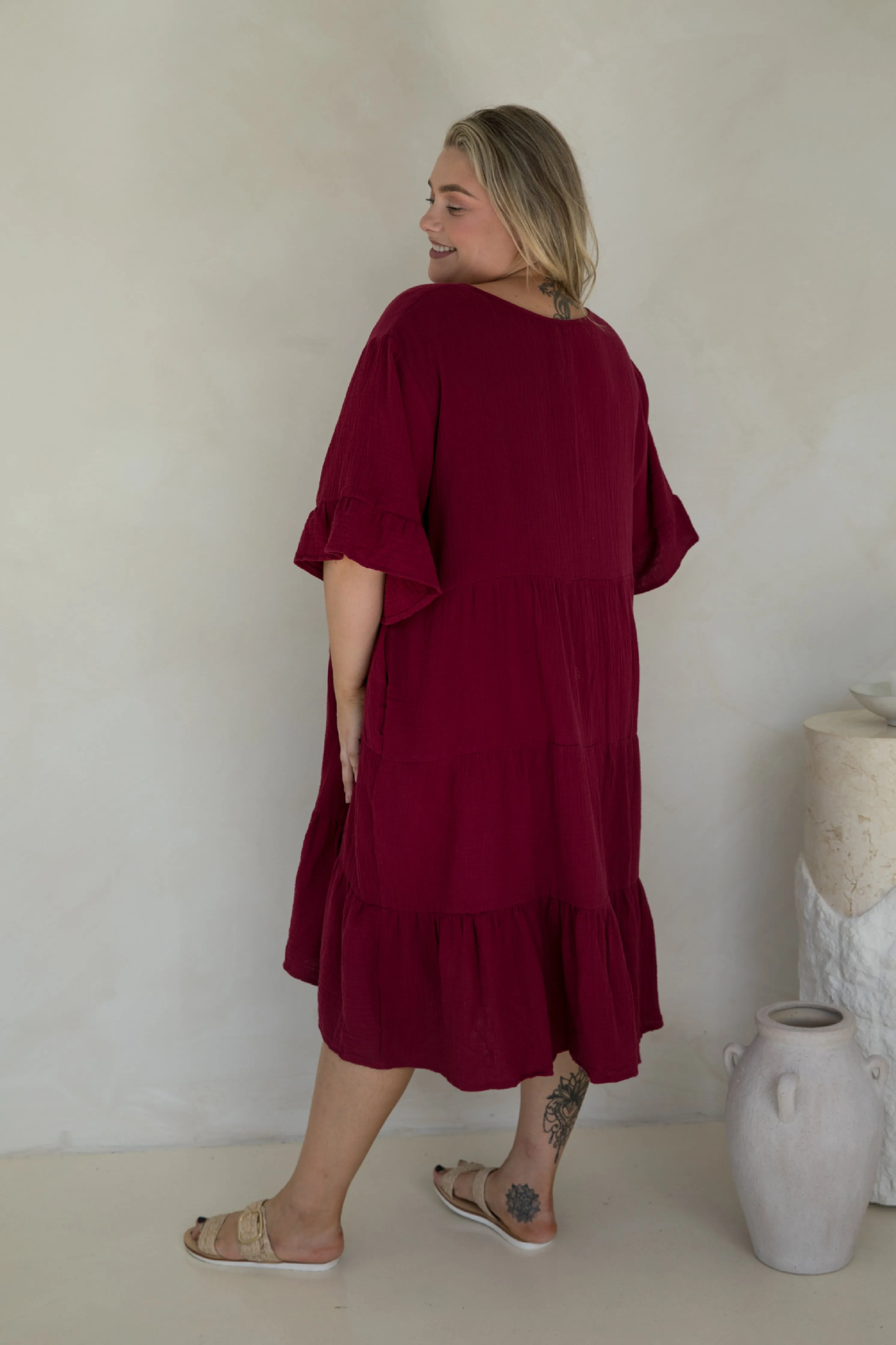 Sofia Dress | Mahogany | FINAL SALE