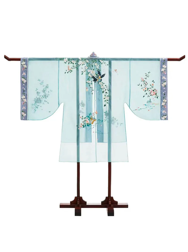 Song of Spring - Peony Flower Embroidery Traditional Hanfu Clothing Chinese Dress for Garden Tea Party