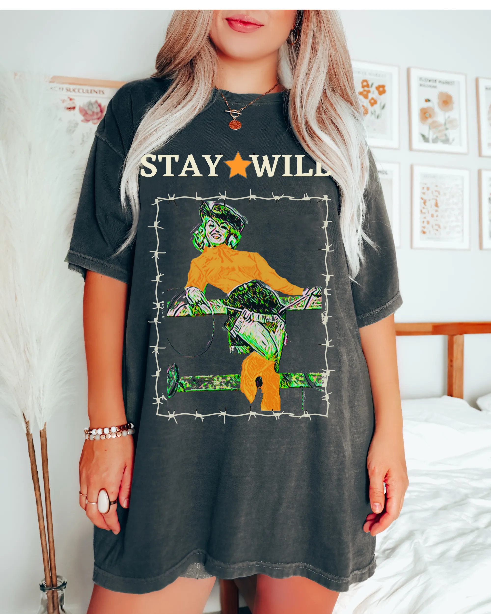 Stay Wild Comfort Colors® Shirt, Trendy Women's T-Shirt, Garment Dyed, Retro Inspired T-Shirt, Bach Party Tee