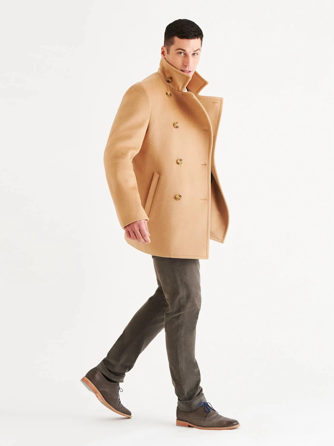 Stewart StormLux™ Wool Cashmere Peacoat