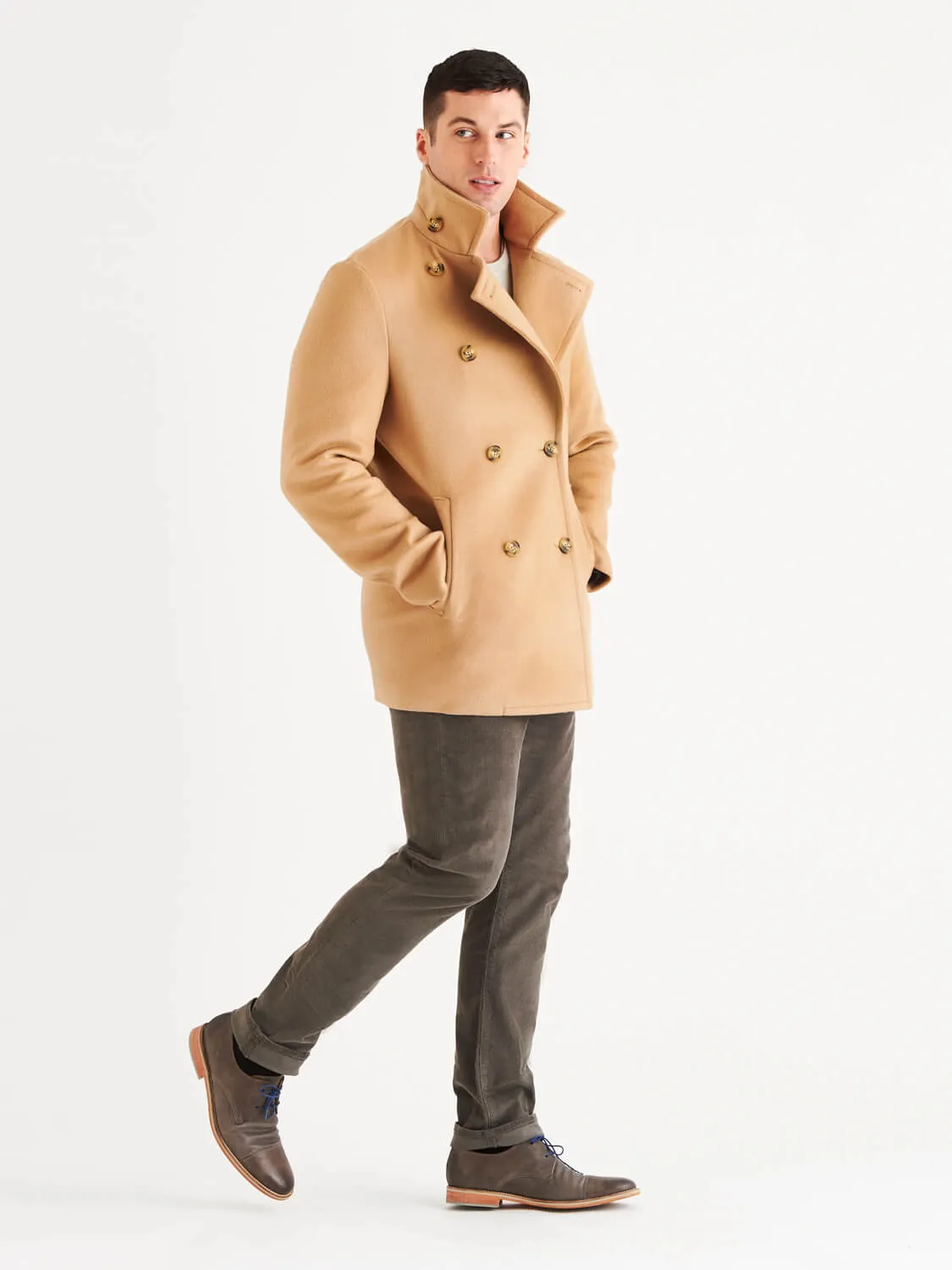 Stewart StormLux™ Wool Cashmere Peacoat