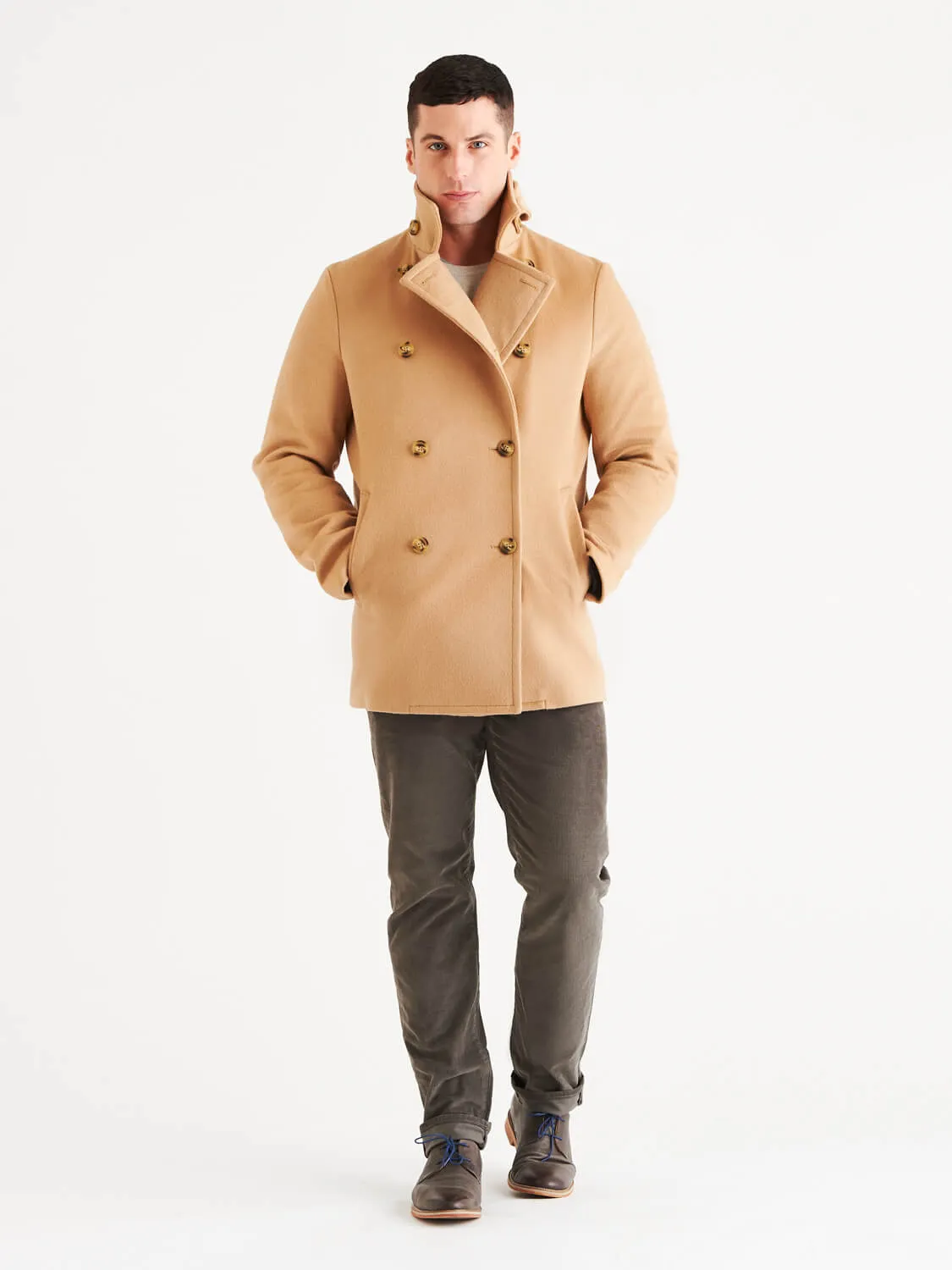 Stewart StormLux™ Wool Cashmere Peacoat