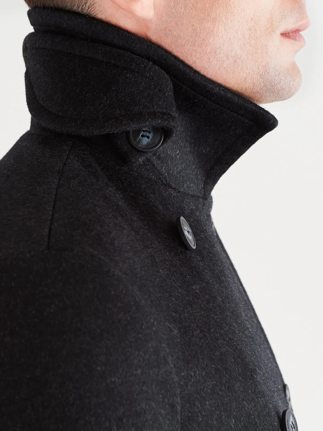 Stewart StormLux™ Wool Cashmere Peacoat