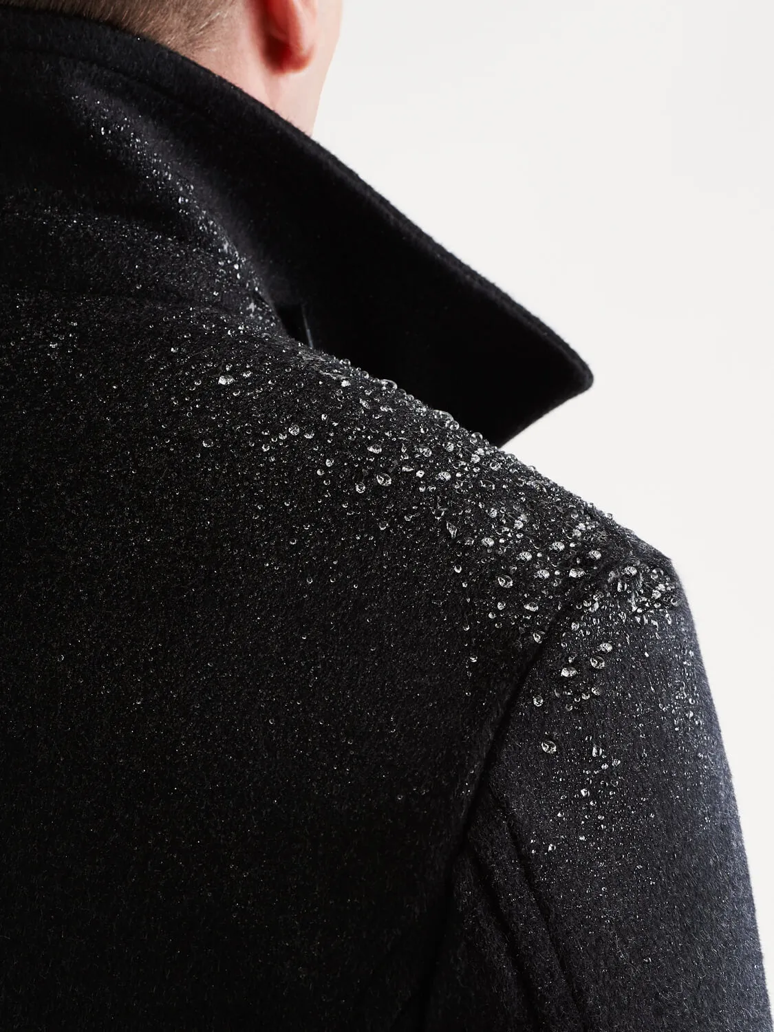 Stewart StormLux™ Wool Cashmere Peacoat