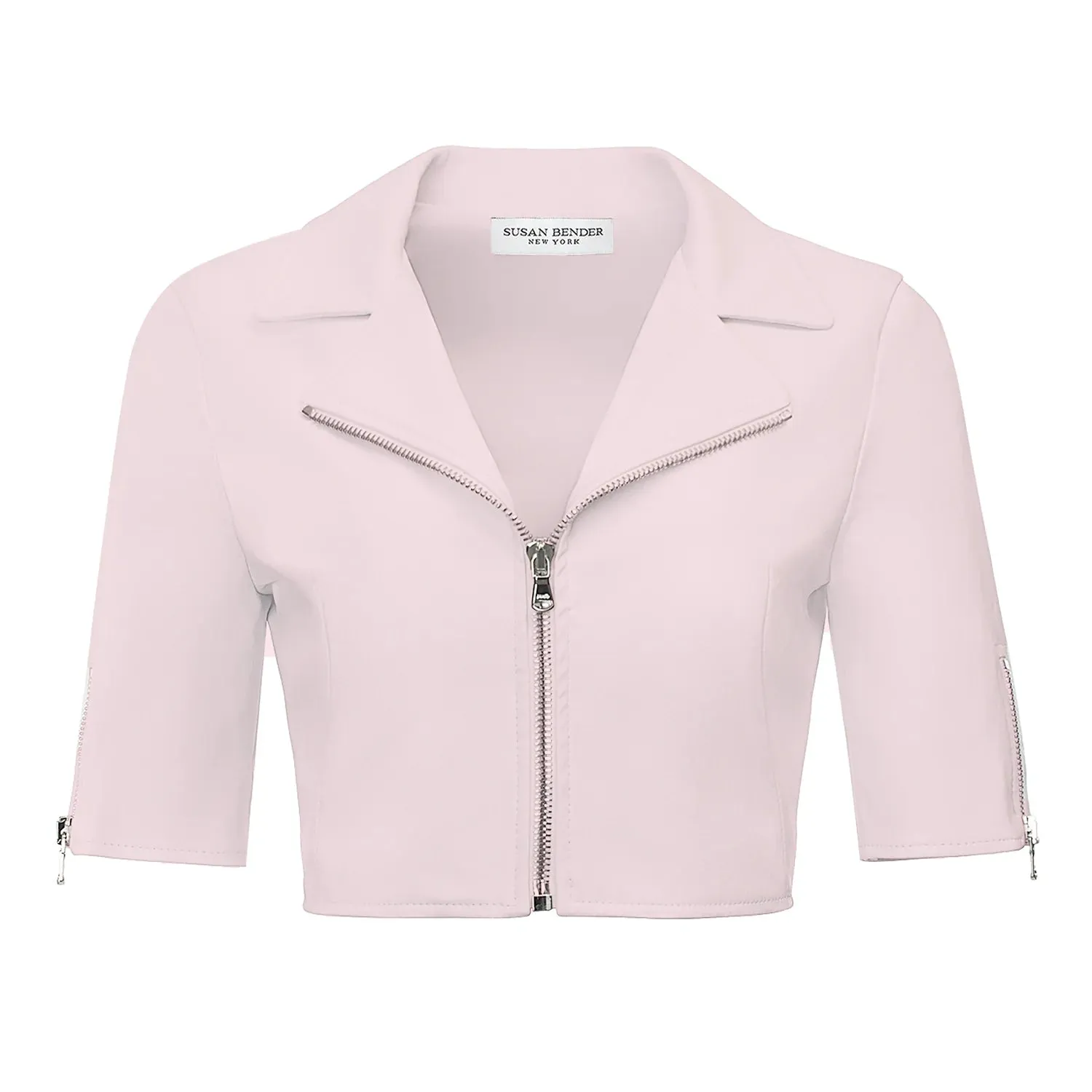 Susan Bender MOTO PALE PINK JACKET