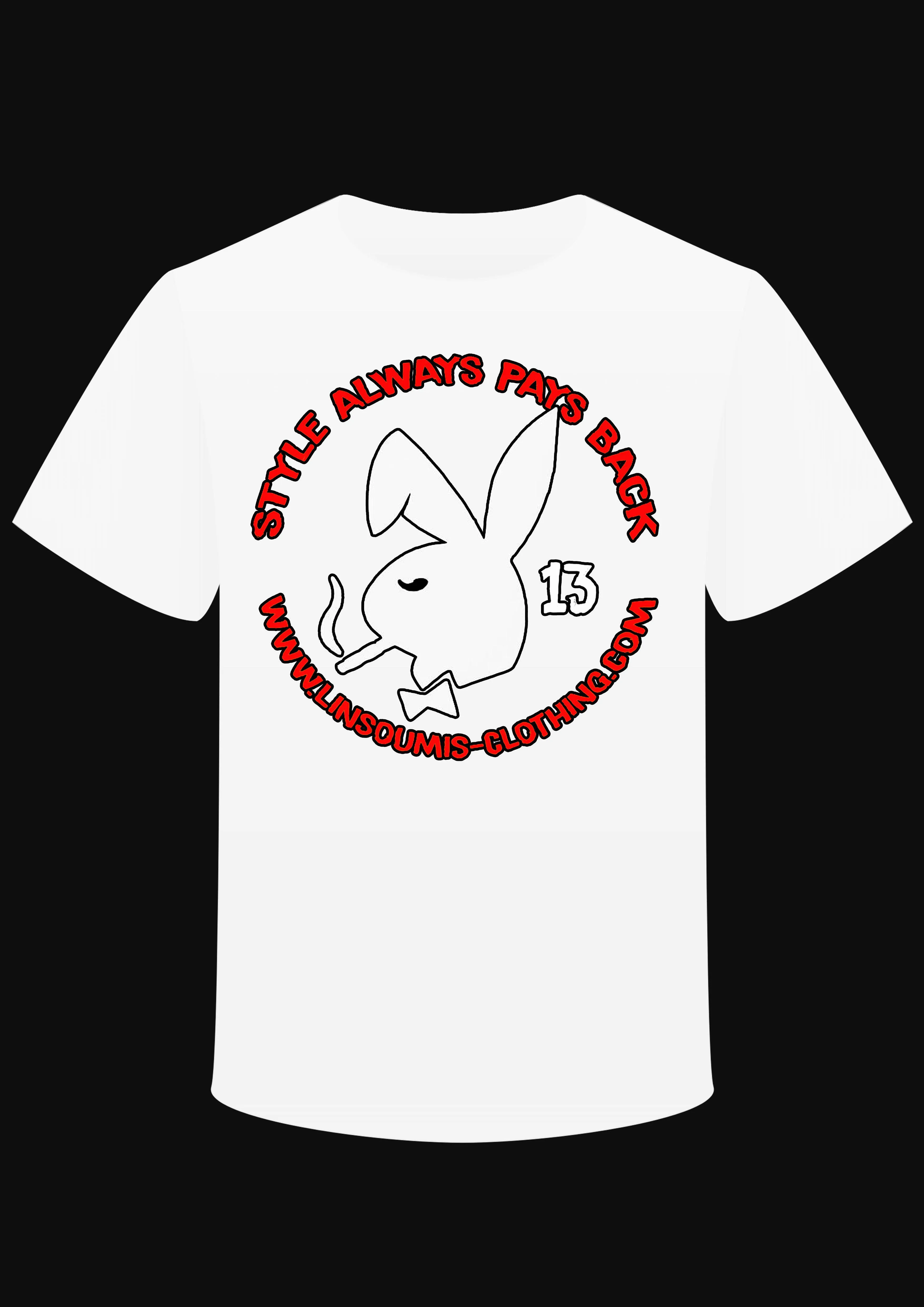 T-shirt " Style always pays back" WHITE RABBIT SMOKE