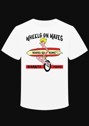 T-Shirt " Wheels on Waves" Biarritz SURF