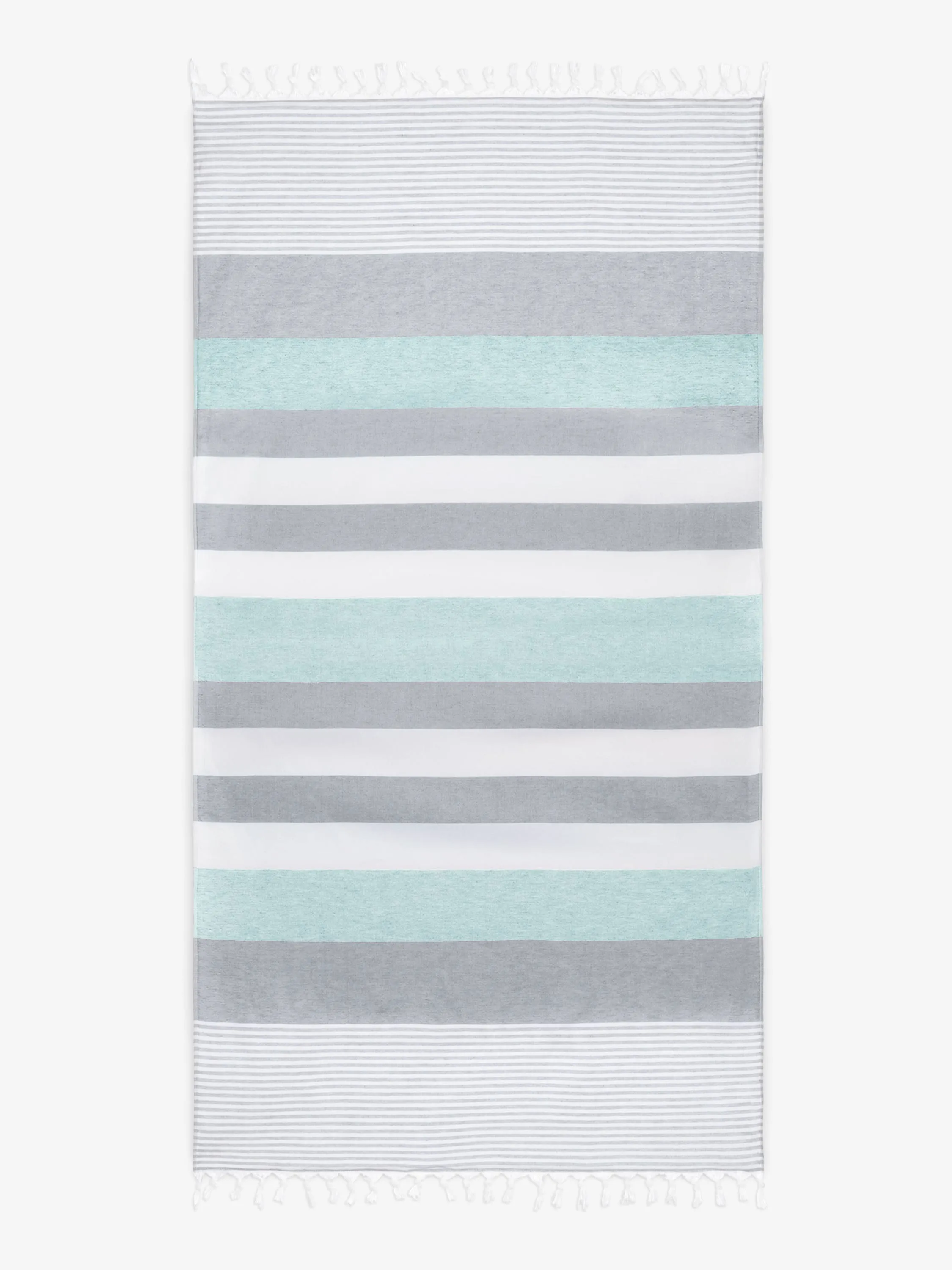 Teal & Gray Cape Cod Turkish Towel