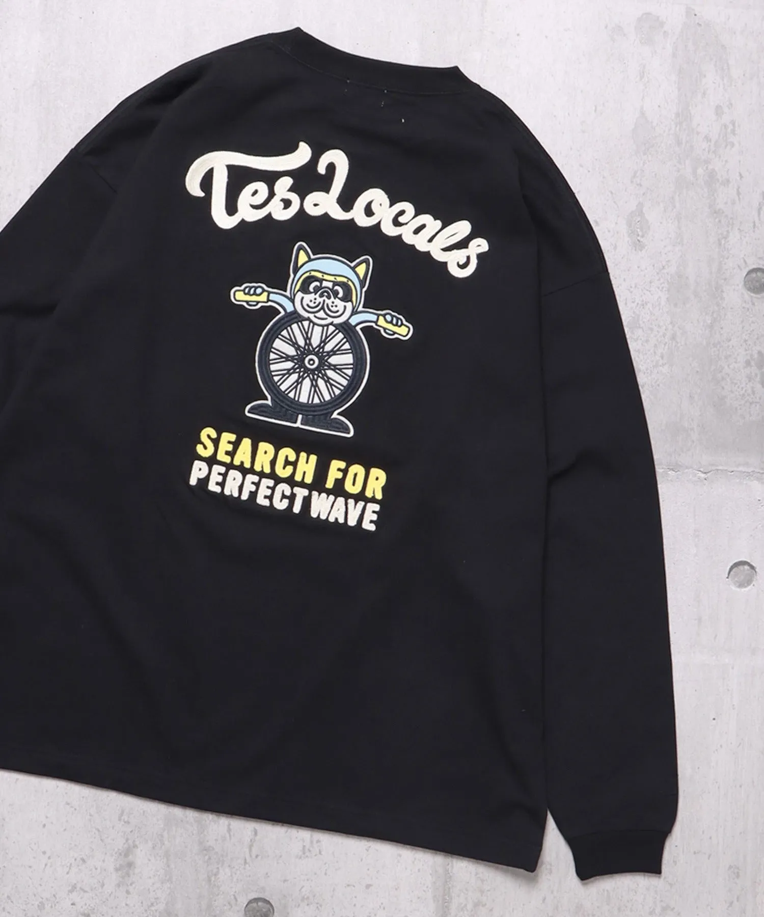 TES MOTORCYCLE CLUB EMB LONG SLEEVE BIG T-SHIRT / ロンT