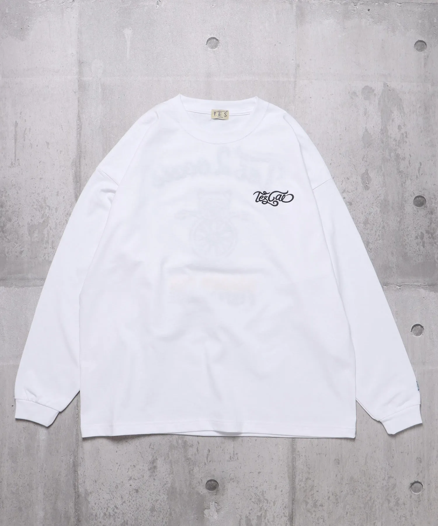 TES MOTORCYCLE CLUB EMB LONG SLEEVE BIG T-SHIRT / ロンT