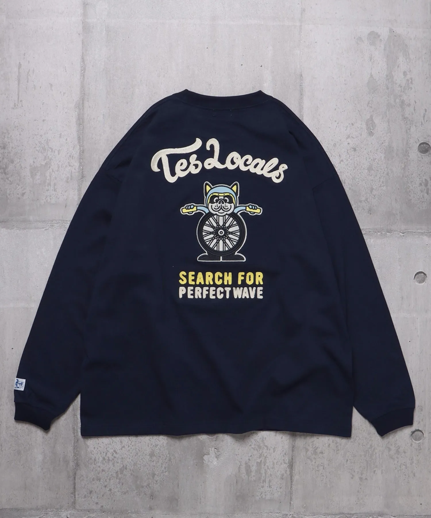 TES MOTORCYCLE CLUB EMB LONG SLEEVE BIG T-SHIRT / ロンT