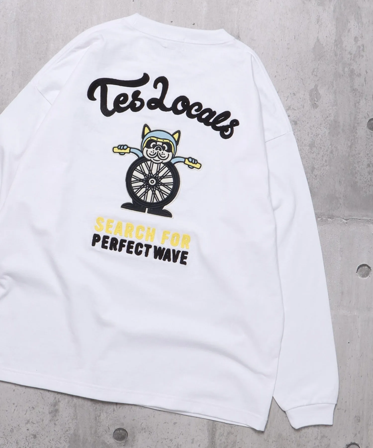 TES MOTORCYCLE CLUB EMB LONG SLEEVE BIG T-SHIRT / ロンT