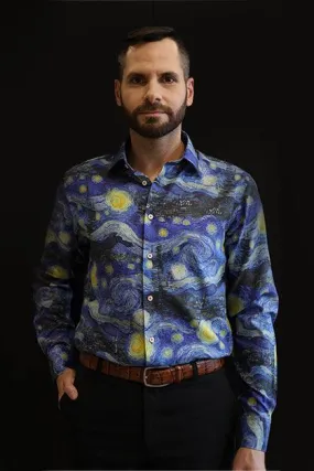 THE STARRY NIGHT BY VAN GOGH PRINTED SHIRT