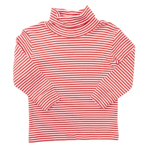 Thin Stripe Turtleneck -Red