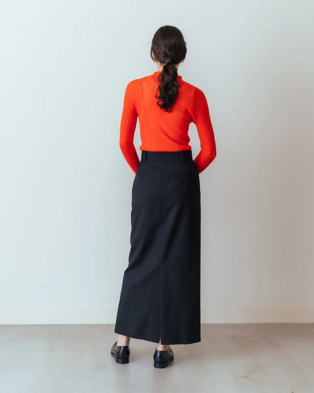 TWILL PENCIL SKIRT