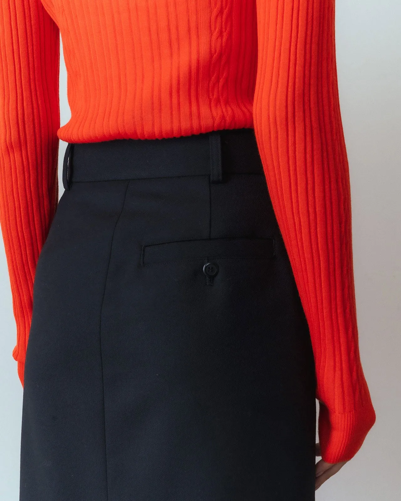 TWILL PENCIL SKIRT