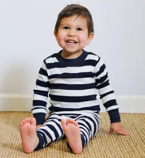 Under The Nile Organic Kids Pajamas - Navy Stripe