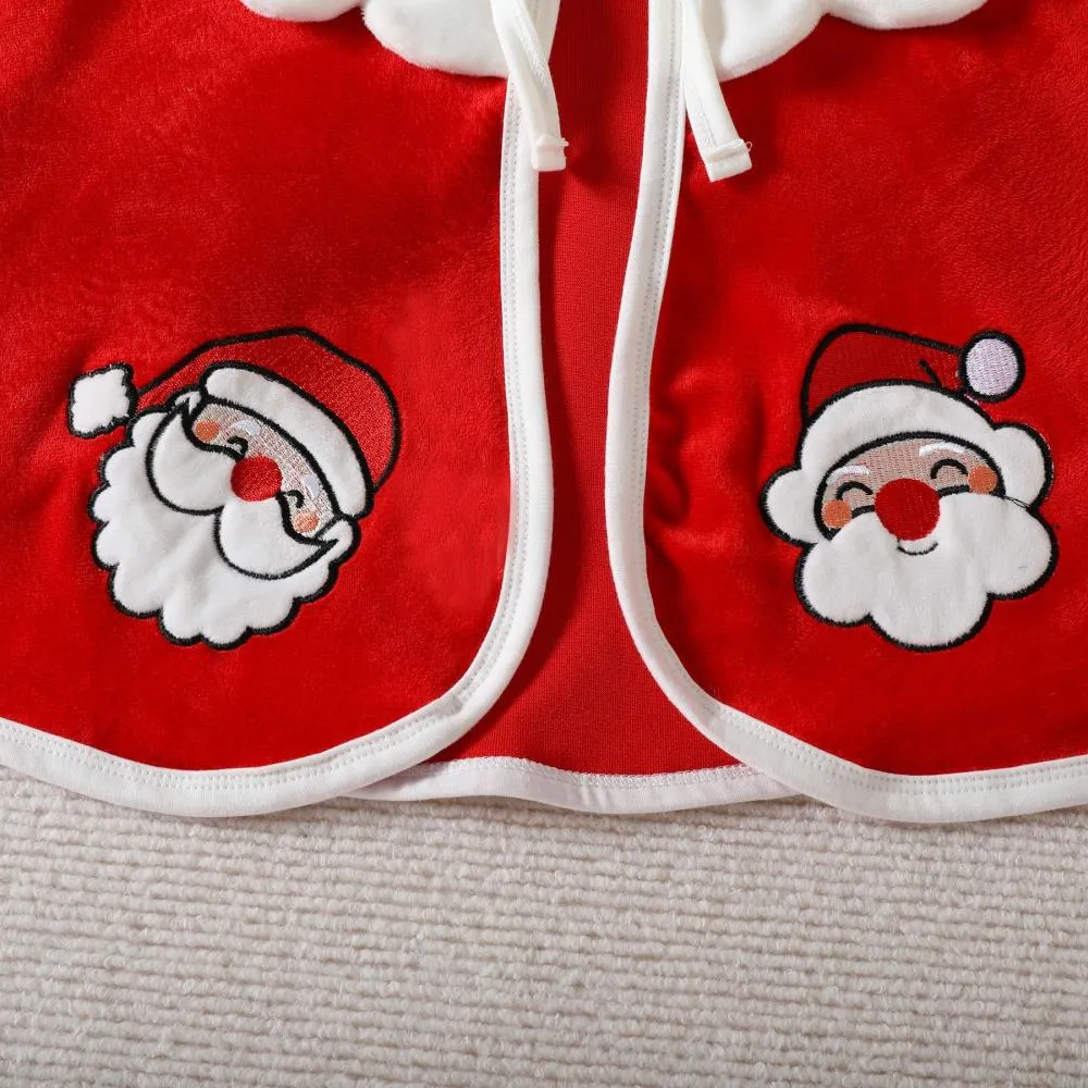 Unisex Kids Christmas Santa Hooded Cape Wholesale Baby Children Clothes