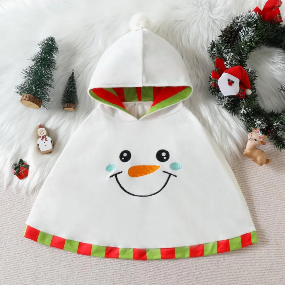 Unisex Kids Christmas Santa Hooded Cape Wholesale Baby Children Clothes