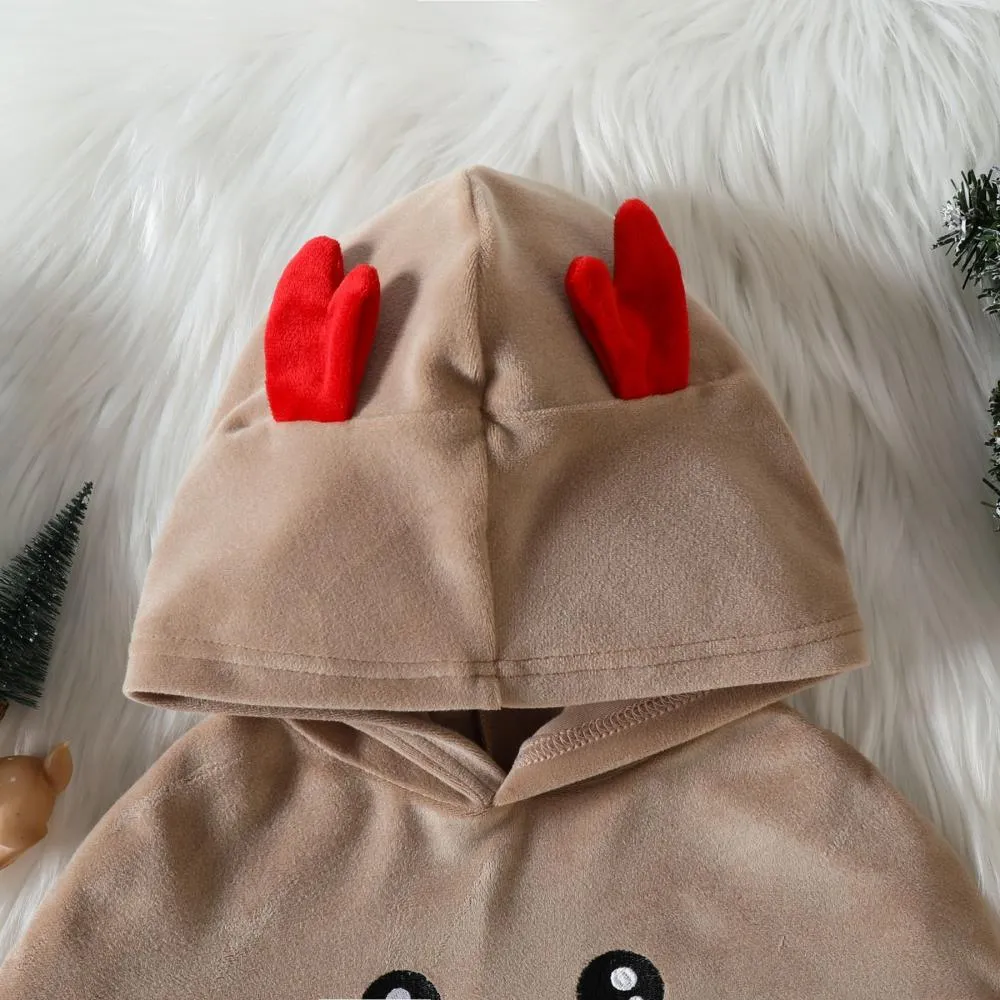 Unisex Kids Christmas Santa Hooded Cape Wholesale Baby Children Clothes