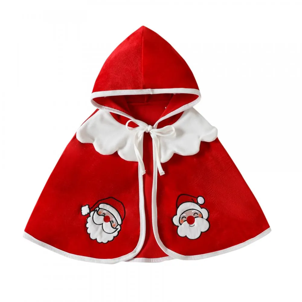 Unisex Kids Christmas Santa Hooded Cape Wholesale Baby Children Clothes