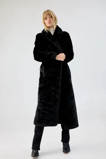 Unreal Fur Black Bird Coat