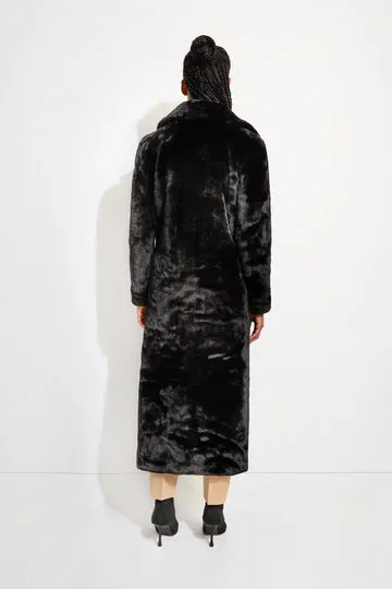 Unreal Fur Black Bird Coat