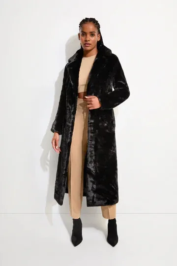 Unreal Fur Black Bird Coat