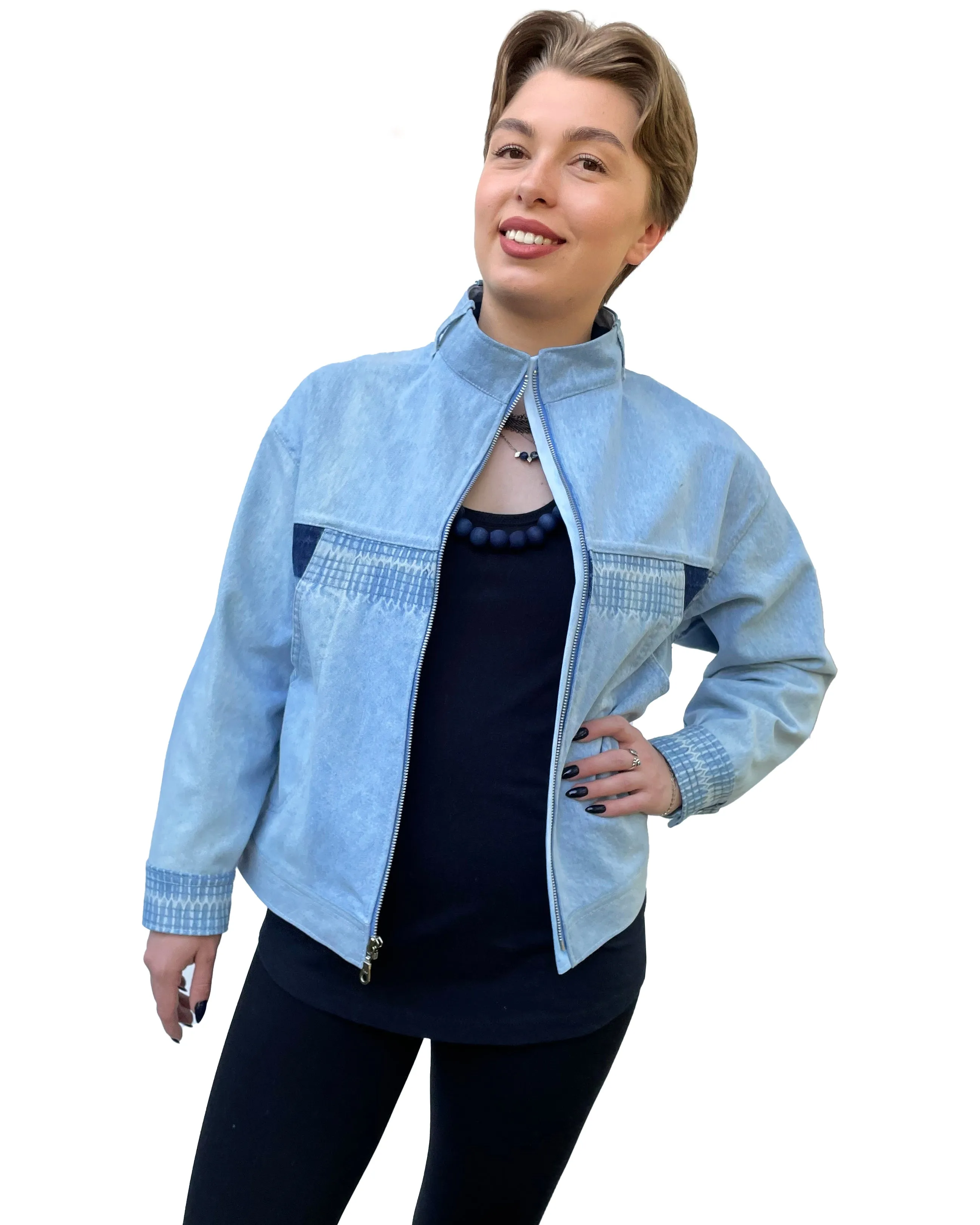 Upcycled Denim Patchwork Short Jacket II