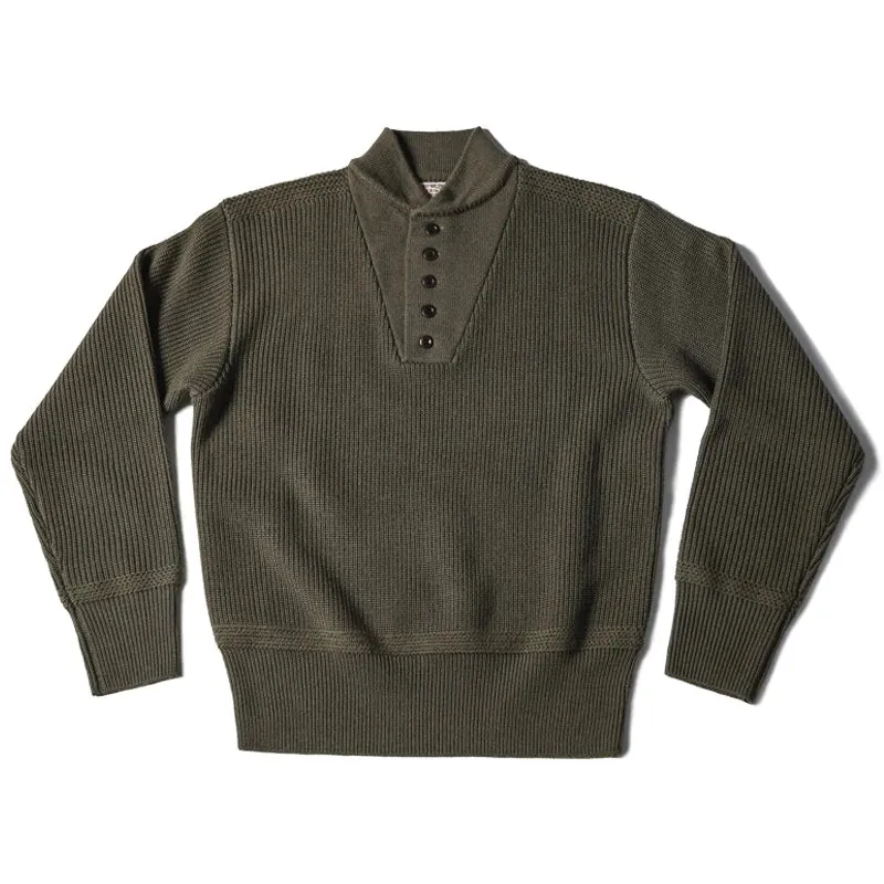 US Army High Neck Sweater Military Style Thick Knitted Wool Pullover