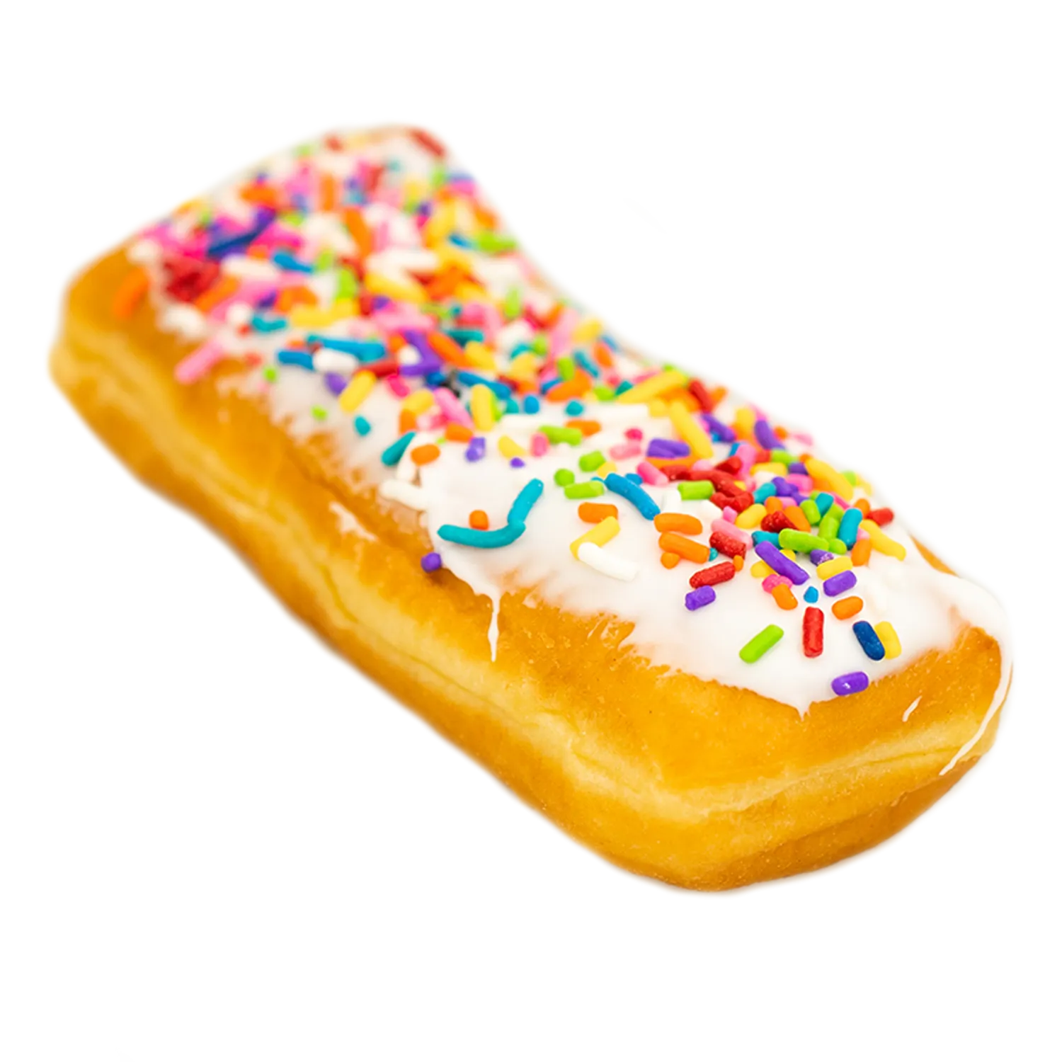 Vanilla Iced Long John with Sprinkles