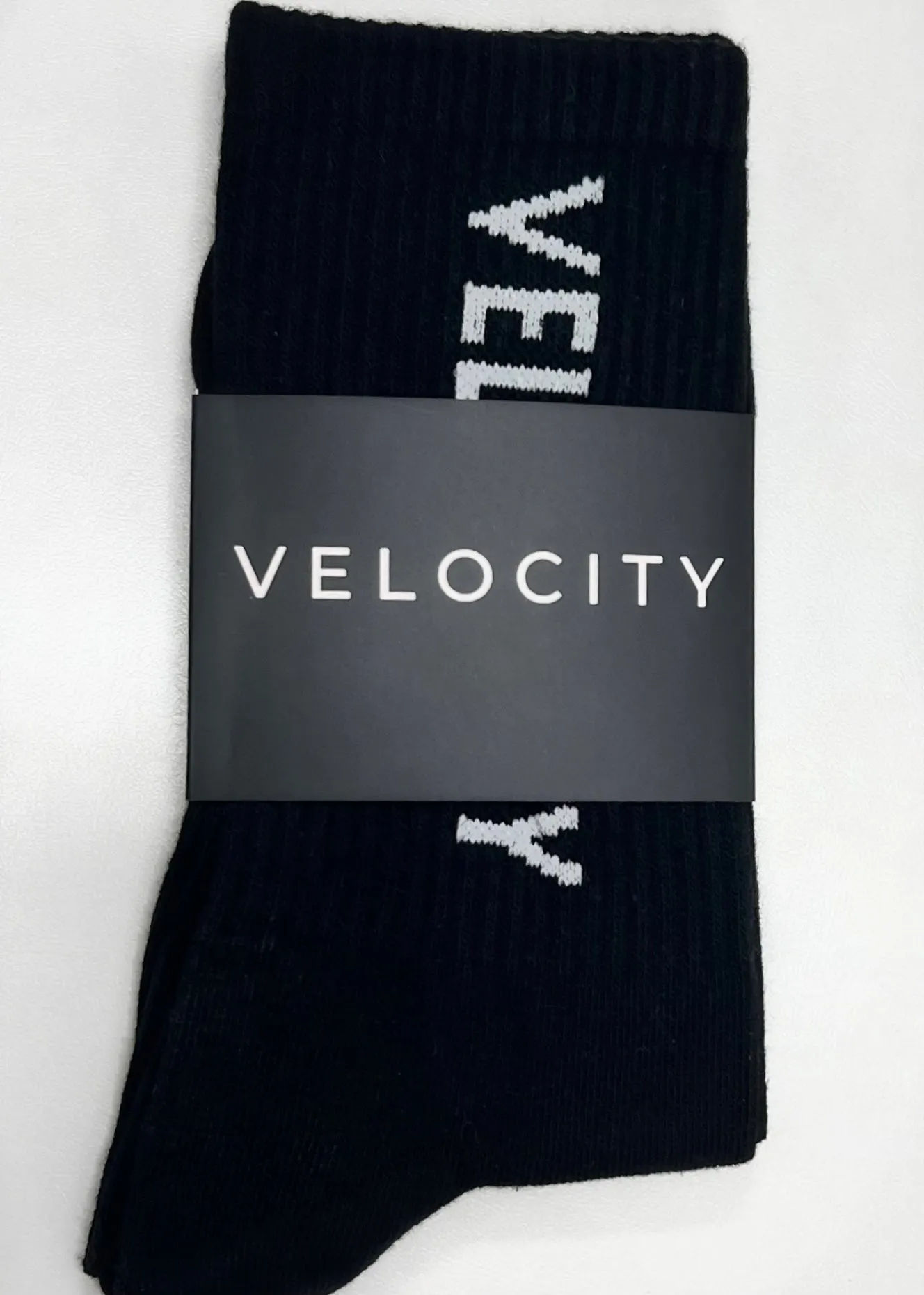 VELOCITY COTTON SOCKS - BLACK