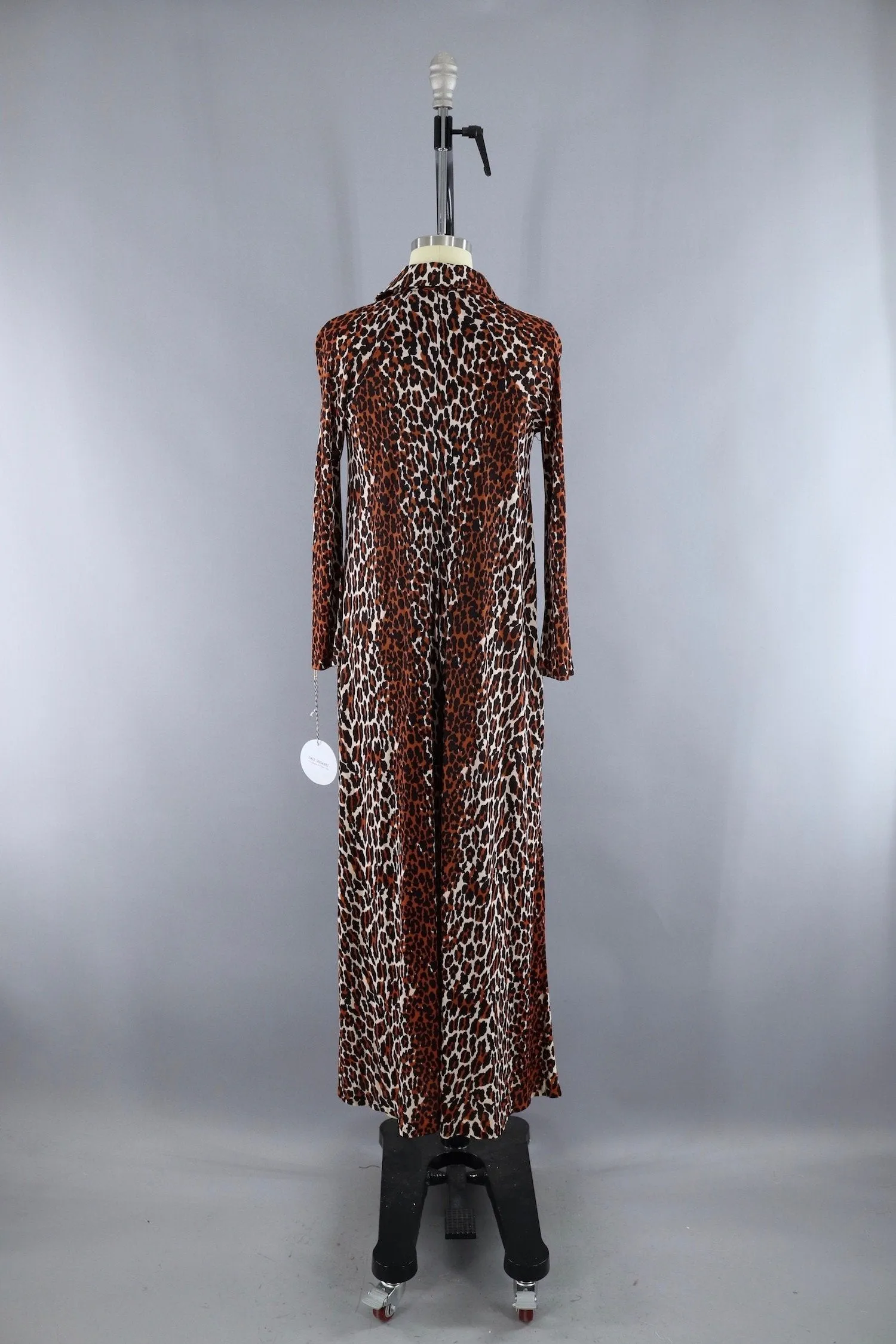 Vintage 1960s Leopard Print Palazzo Pants Jumpsuit