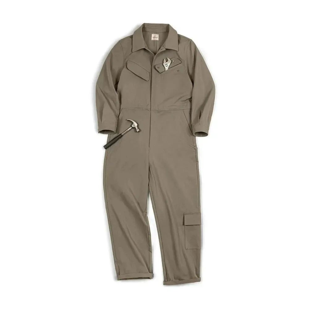 Vintage Multi-Pocket Jumpsuit - Safari Style