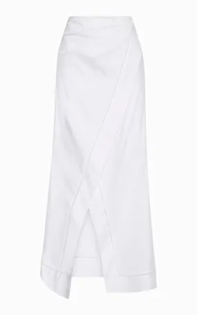 Voltare Wrap Skirt | White