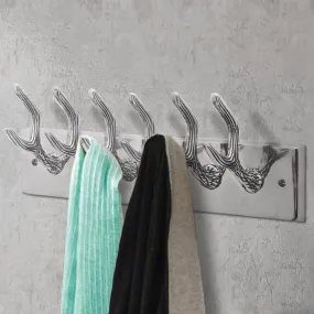 Wardrobe Coat Hooks 4 pcs Silver Aluminium