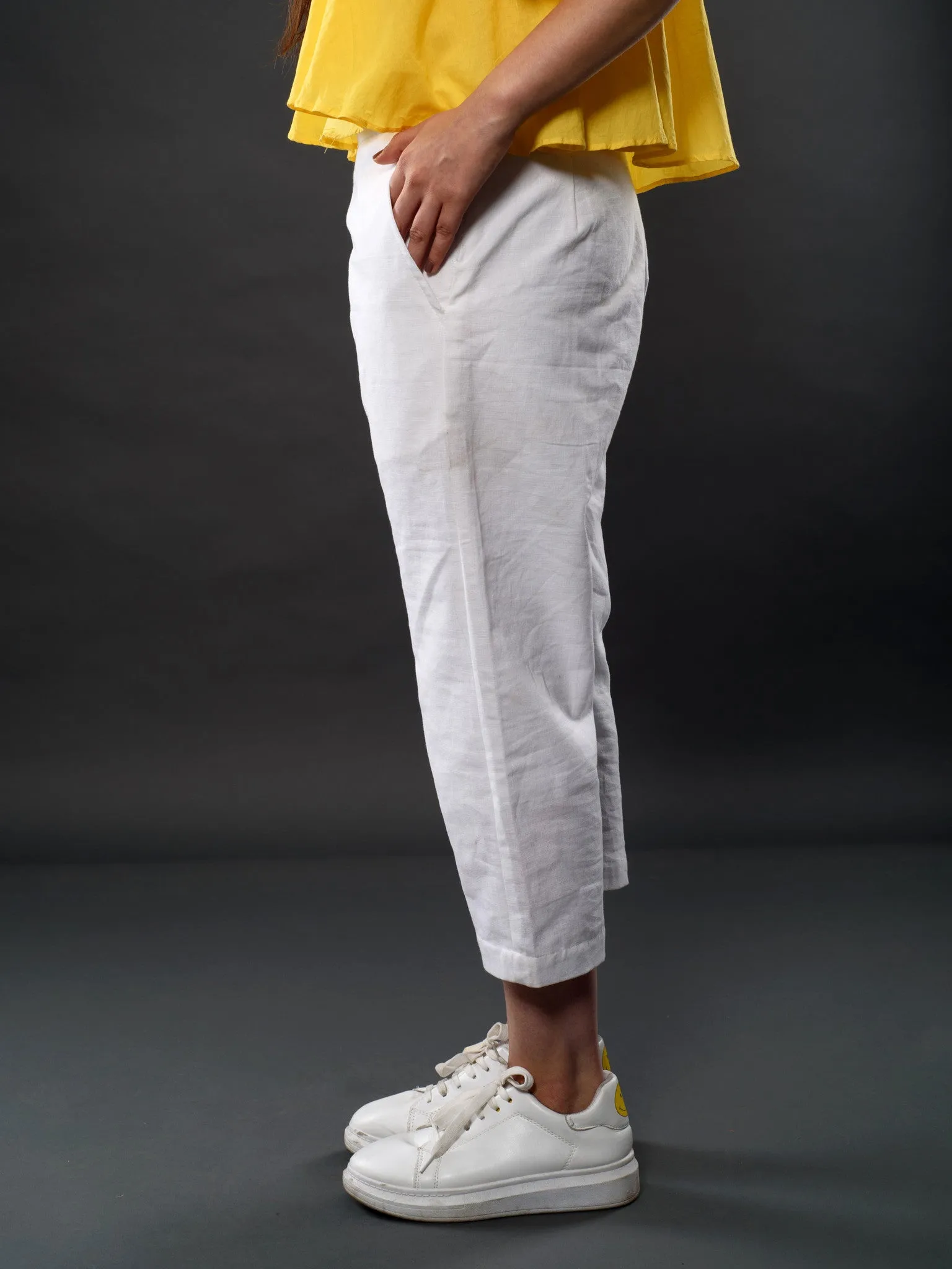 White Linen Culottes