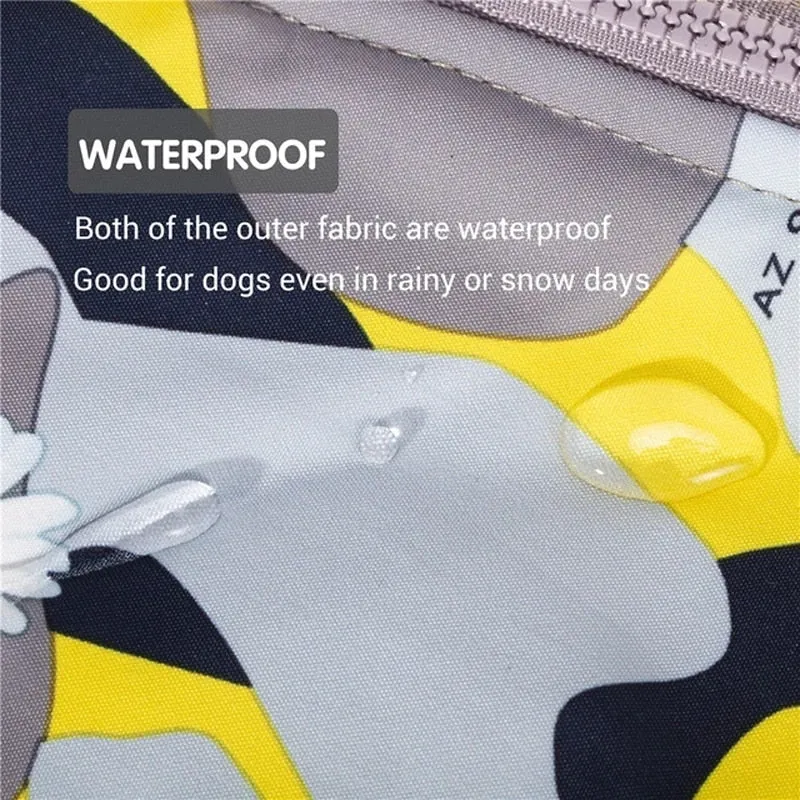 Winter Dog Clothes Waterproof Dog Jacket for Small Dogs Reflective Extra Warm Dog Snowsuit Fully-Covered Belly Boy/Girl Dog Use