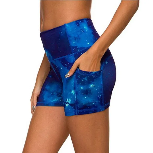 Women High Waist Yoga Shorts Quick Dry