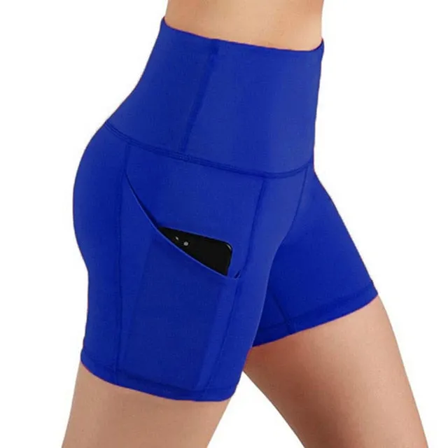 Women High Waist Yoga Shorts Quick Dry