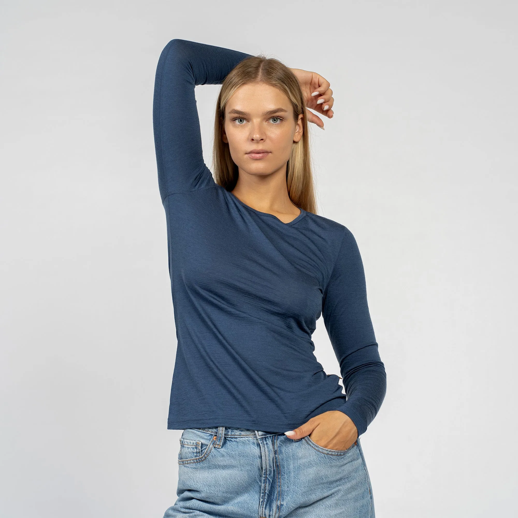 Women's 160 Thermal Long Sleeve Crew Denim