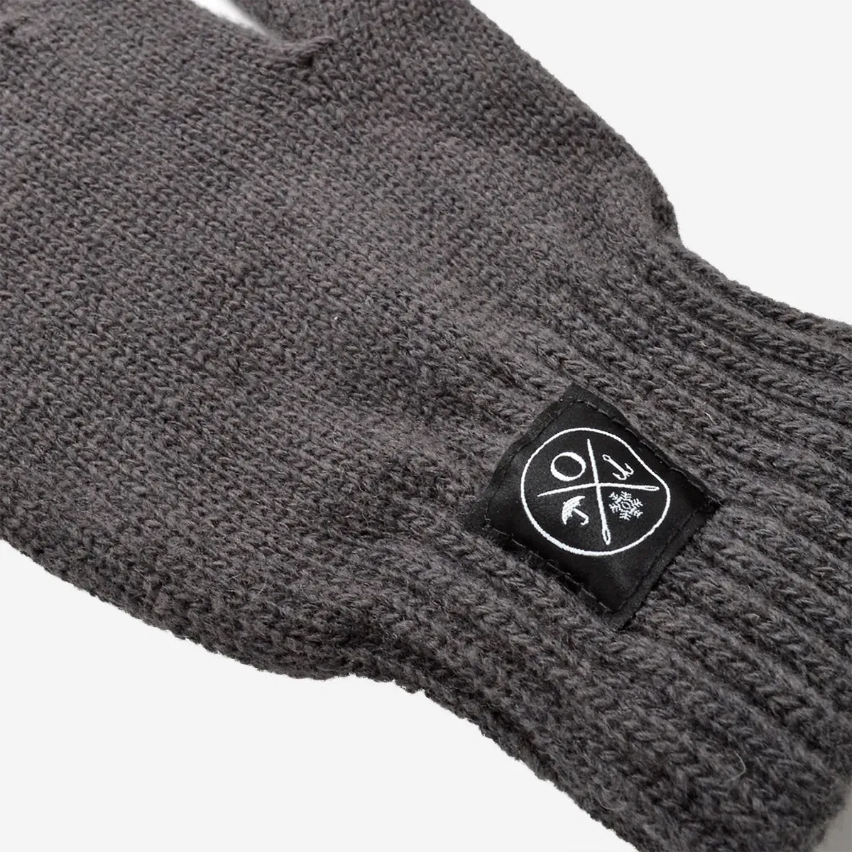 Wool Fingerless Gloves - Grey