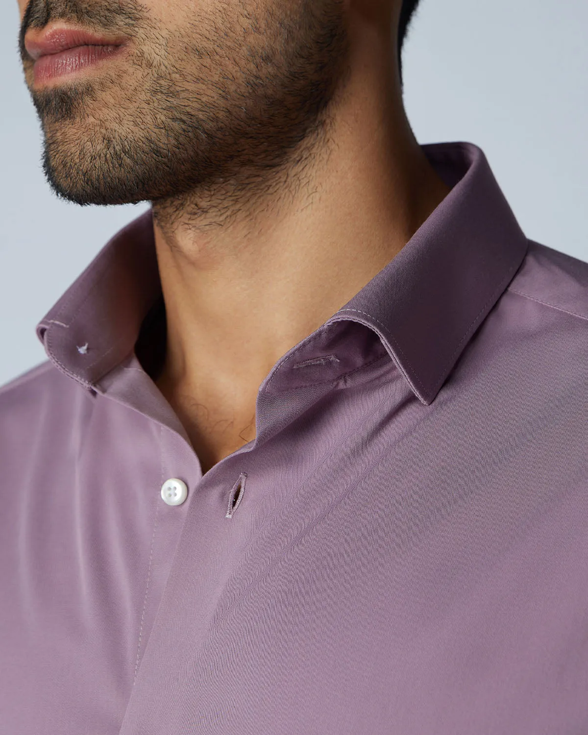 Wrinkle-Free Bamboo-Blend Shirt - Mauve